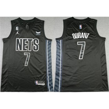 Men's Brooklyn Nets #7 Kevin Durant Black2022-23 Statement Edition No.6 Patch Stitched Basketball Jersey Men's Brooklyn Nets #7 Kevin Durant Black2022-23 Statement Edition No.6 Patch Stitched Basketball Jersey