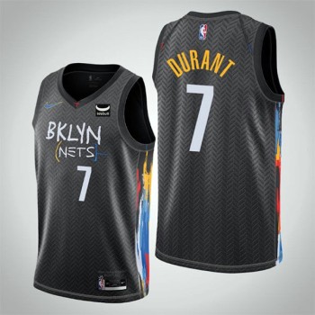 Men's Brooklyn Nets #7 Kevin Durant Black City Edition Stitched Jersey Men's Brooklyn Nets #7 Kevin Durant Black City Edition Stitched Jersey