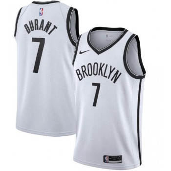 Men's Brooklyn Nets #7 Kevin Durant White Association Edition Swingman Stitched Jersey Men's Brooklyn Nets #7 Kevin Durant White Association Edition Swingman Stitched Jersey