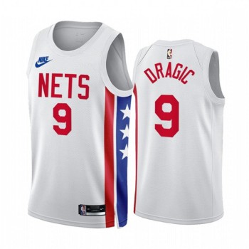 Men's Brooklyn Nets #9 Goran Dragic 2022/23 White Classic Edition Stitched Basketball Jersey Men's Brooklyn Nets #9 Goran Dragic 2022/23 White Classic Edition Stitched Basketball Jersey