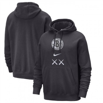 Men's Brooklyn Nets Black 2023/24 City Edition Essential Club Pullover Hoodie Men's Brooklyn Nets Black 2023/24 City Edition Essential Club Pullover Hoodie