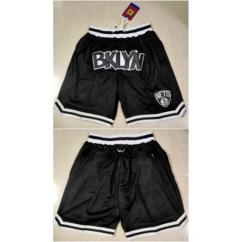 Men's Brooklyn Nets Black Shorts (Run Small) Men's Brooklyn Nets Black Shorts (Run Small)