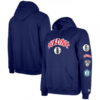 Men's Brooklyn Nets Navy 2023/24 City Edition Pullover Hoodie Men's Brooklyn Nets Navy 2023/24 City Edition Pullover Hoodie