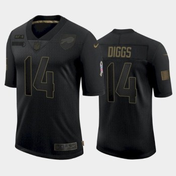 Men's Buffalo Bills #14 Stefon Diggs 2020 Black Salute To Service Limited Stitched Jersey Men's Buffalo Bills #14 Stefon Diggs 2020 Black Salute To Service Limited Stitched Jersey