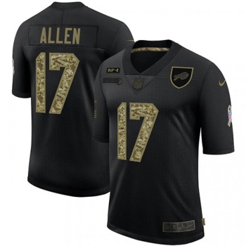 Men's Buffalo Bills #17 Josh Allen 2020 Camo Black Salute To Service Limited Stitched Jersey Men's Buffalo Bills #17 Josh Allen 2020 Camo Black Salute To Service Limited Stitched Jersey