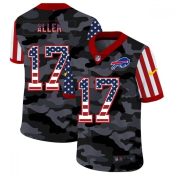 Men's Buffalo Bills #17 Josh Allen 2020 Camo USA Flag Limited Stitched Jersey Men's Buffalo Bills #17 Josh Allen 2020 Camo USA Flag Limited Stitched Jersey
