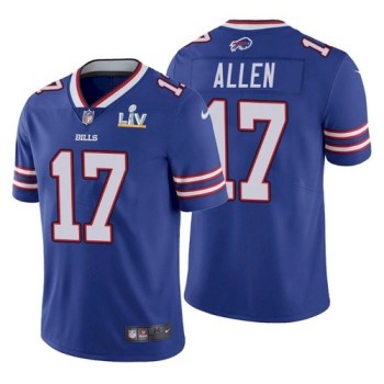 Men's Buffalo Bills #17 Josh Allen Blue 2021 Super Bowl LV Stitched NFL Jersey Men's Buffalo Bills #17 Josh Allen Blue 2021 Super Bowl LV Stitched NFL Jersey