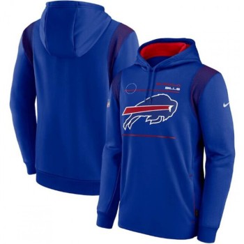 Men's Buffalo Bills 2021 Royal Sideline Logo Performance Pullover Hoodie Men's Buffalo Bills 2021 Royal Sideline Logo Performance Pullover Hoodie
