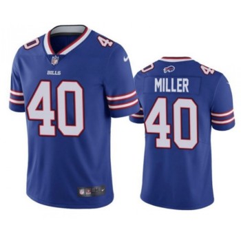 Men's Buffalo Bills #40 Von Miller Royal Vapor Untouchable Limited Stitched Jersey Men's Buffalo Bills #40 Von Miller Royal Vapor Untouchable Limited Stitched Jersey