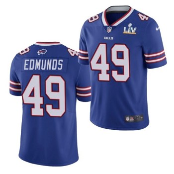 Men's Buffalo Bills #49 Tremaine Edmunds Blue 2021 Super Bowl LV Stitched NFL Jersey Men's Buffalo Bills #49 Tremaine Edmunds Blue 2021 Super Bowl LV Stitched NFL Jersey