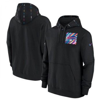 Men's Buffalo Bills Black 2023 Crucial Catch Club Pullover Hoodie Men's Buffalo Bills Black 2023 Crucial Catch Club Pullover Hoodie