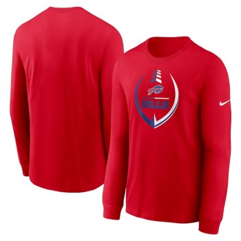 Men's Buffalo Bills Red Icon Legend Performance Long Sleeve T-Shirt Men's Buffalo Bills Red Icon Legend Performance Long Sleeve T-Shirt