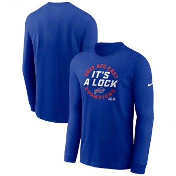 Men's Buffalo Bills Royal 2023 AFC East Division Champions Locker Room Trophy Collection Long Sleeve T-Shirt Men's Buffalo Bills Royal 2023 AFC East Division Champions Locker Room Trophy Collection Long Sleeve T-Shirt