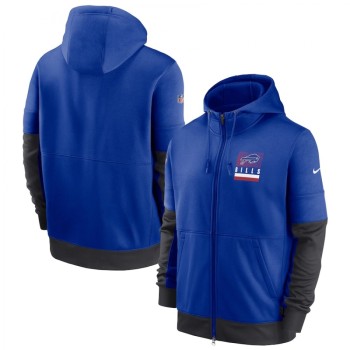 Men's Buffalo Bills Royal Sideline Impact Lockup Performance Full-Zip Hoodie Men's Buffalo Bills Royal Sideline Impact Lockup Performance Full-Zip Hoodie