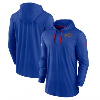 Men's Buffalo Bills Royal Sideline Pop Performance Pullover Long Sleeve Hoodie T-Shirt Men's Buffalo Bills Royal Sideline Pop Performance Pullover Long Sleeve Hoodie T-Shirt