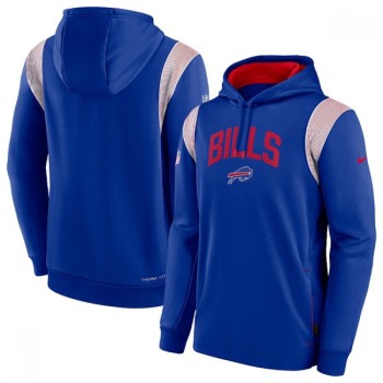 Men's Buffalo Bills Royal Sideline Stack Performance Pullover Hoodie 002 Men's Buffalo Bills Royal Sideline Stack Performance Pullover Hoodie 002
