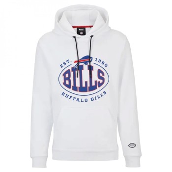 Men's Buffalo Bills White BOSS X Touchback Pullover Hoodie Men's Buffalo Bills White BOSS X Touchback Pullover Hoodie