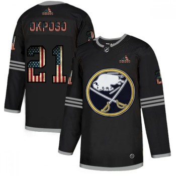 Men's Buffalo Sabres #21 Kyle Okposo Grey 2020 USA Flag Stitched NHL Jersey Men's Buffalo Sabres #21 Kyle Okposo Grey 2020 USA Flag Stitched NHL Jersey