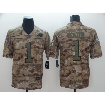 Men's Carolina Panthers #1 Cam Newton 2018 Camo Salute to Service Limited Stitched NFL Jersey Men's Carolina Panthers #1 Cam Newton 2018 Camo Salute to Service Limited Stitched NFL Jersey