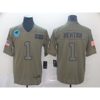 Men's Carolina Panthers #1 Cam Newton 2019 Camo Salute To Service Limited Stitched NFL Jersey Men's Carolina Panthers #1 Cam Newton 2019 Camo Salute To Service Limited Stitched NFL Jersey