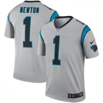 Men's Carolina Panthers #1 Cam Newton Silver Inverted Legend Jersey Men's Carolina Panthers #1 Cam Newton Silver Inverted Legend Jersey