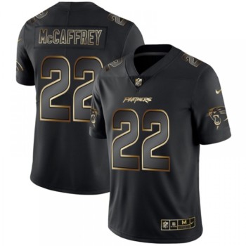 Men's Carolina Panthers #22 Christian McCaffrey 2019 Black Gold Edition Stitched NFL Jersey Men's Carolina Panthers #22 Christian McCaffrey 2019 Black Gold Edition Stitched NFL Jersey