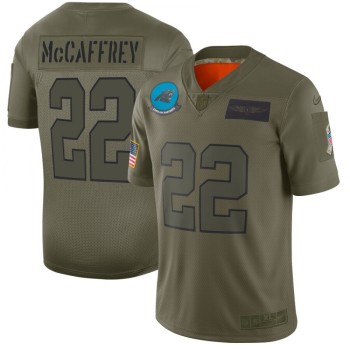 Men's Carolina Panthers #22 Christian McCaffrey 2019 Camo Salute To Service Limited Stitched NFL Jersey Men's Carolina Panthers #22 Christian McCaffrey 2019 Camo Salute To Service Limited Stitched NFL Jersey