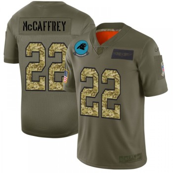 Men's Carolina Panthers #22 Christian McCaffrey 2019 Olive/Camo Salute To Service Limited Stitched NFL Jersey Men's Carolina Panthers #22 Christian McCaffrey 2019 Olive/Camo Salute To Service Limited Stitched NFL Jersey