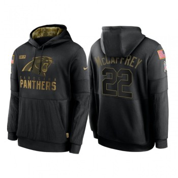 Men's Carolina Panthers #22 Christian McCaffrey 2020 Black Salute to Service Sideline Performance Pullover Hoodie Men's Carolina Panthers #22 Christian McCaffrey 2020 Black Salute to Service Sideline Performance Pullover Hoodie