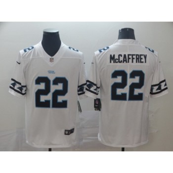 Men's Carolina Panthers #22 Christian McCaffrey White 2019 Team Logo Cool Edition NFL Limited Stitched Jersey Men's Carolina Panthers #22 Christian McCaffrey White 2019 Team Logo Cool Edition NFL Limited Stitched Jersey