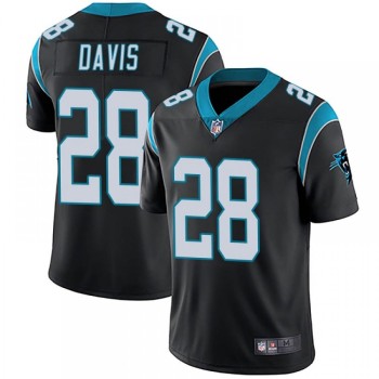 Men's Carolina Panthers #28 Mike Davis Black Vapor Untouchable Limited Stitched Jersey Men's Carolina Panthers #28 Mike Davis Black Vapor Untouchable Limited Stitched Jersey