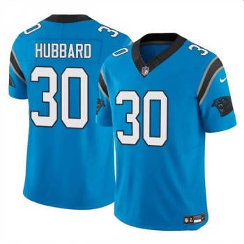 Men's Carolina Panthers #30 Chuba Hubbard Blue 2023 F.U.S.E. Vapor Limited Stitched Football Jersey Men's Carolina Panthers #30 Chuba Hubbard Blue 2023 F.U.S.E. Vapor Limited Stitched Football Jersey