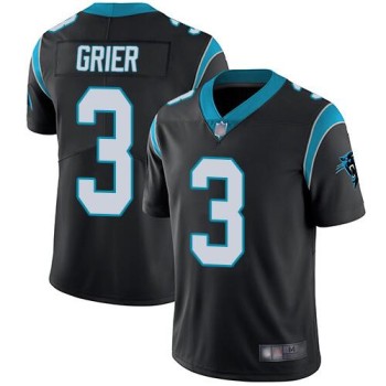 Men's Carolina Panthers #3 Will Grier 2019 Black Vapor Untouchable NFL Limited Stitched Jersey Men's Carolina Panthers #3 Will Grier 2019 Black Vapor Untouchable NFL Limited Stitched Jersey