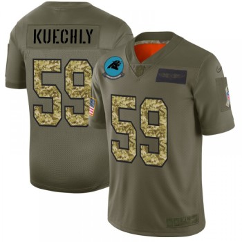 Men's Carolina Panthers #59 Luke Kuechly 2019 Olive/Camo Salute To Service Limited Stitched NFL Jersey Men's Carolina Panthers #59 Luke Kuechly 2019 Olive/Camo Salute To Service Limited Stitched NFL Jersey