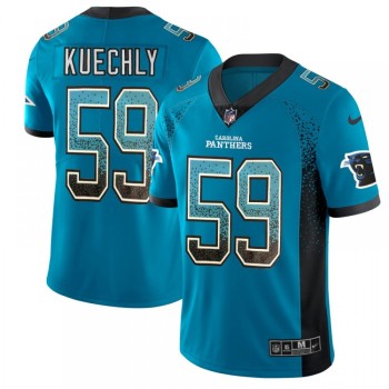 Men's Carolina Panthers #59 Luke Kuechly Blue 2018 Drift Fashion Color Rush Limited Stitched NFL Jersey Men's Carolina Panthers #59 Luke Kuechly Blue 2018 Drift Fashion Color Rush Limited Stitched NFL Jersey