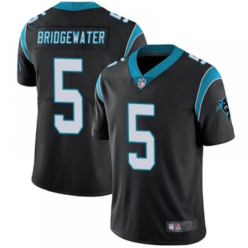 Men's Carolina Panthers #5 Teddy Bridgewater Black Vapor Limited Stitched Jersey Men's Carolina Panthers #5 Teddy Bridgewater Black Vapor Limited Stitched Jersey