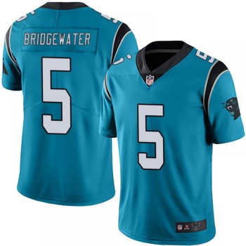 Men's Carolina Panthers #5 Teddy Bridgewater Blue Vapor Limited Stitched Jersey Men's Carolina Panthers #5 Teddy Bridgewater Blue Vapor Limited Stitched Jersey