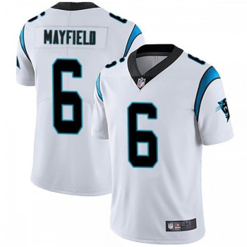 Men's Carolina Panthers #6 Baker Mayfield White Vapor Untouchable Limited Stitched Jersey Men's Carolina Panthers #6 Baker Mayfield White Vapor Untouchable Limited Stitched Jersey