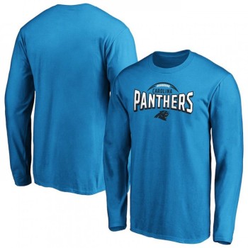 Men's Carolina Panthers Blue Clamp Down Long Sleeve T-Shirt Men's Carolina Panthers Blue Clamp Down Long Sleeve T-Shirt