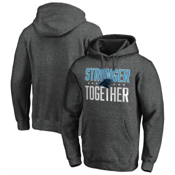 Men's Carolina Panthers Heather Charcoal Stronger Together Pullover Hoodie Men's Carolina Panthers Heather Charcoal Stronger Together Pullover Hoodie
