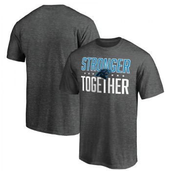 Men's Carolina Panthers Heather Charcoal Stronger Together T-Shirt Men's Carolina Panthers Heather Charcoal Stronger Together T-Shirt