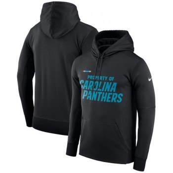 Men's Carolina Panthers Black Sideline Property Of Performance Pullover Hoodie Men's Carolina Panthers Black Sideline Property Of Performance Pullover Hoodie