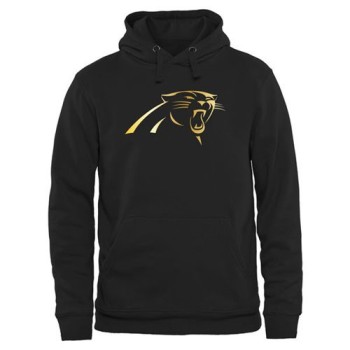 Men's Carolina Panthers Pro Line Black Gold Collection Pullover Hoodie Men's Carolina Panthers Pro Line Black Gold Collection Pullover Hoodie