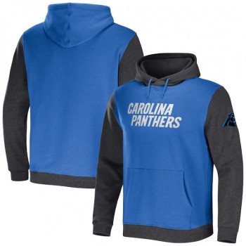 Men's Carolina Panthers x Darius Rucker Collection Blue/Charcoal Colorblock Pullover Hoodie Men's Carolina Panthers x Darius Rucker Collection Blue/Charcoal Colorblock Pullover Hoodie
