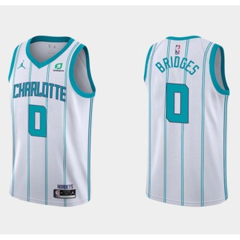 Men's Charlotte Hornets #0 Miles Bridges White Stitched Basketball Jersey Men's Charlotte Hornets #0 Miles Bridges White Stitched Basketball Jersey