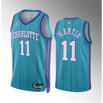 Men's Charlotte Hornets #11 Cody Martin Teal 2023/24 Classic Edition Stitched Basketball Jersey Men's Charlotte Hornets #11 Cody Martin Teal 2023/24 Classic Edition Stitched Basketball Jersey