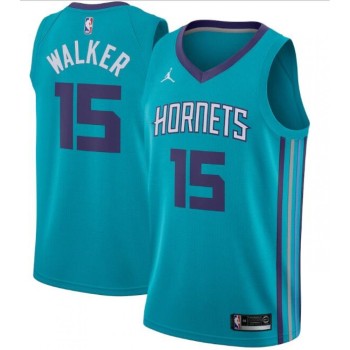 Men's Charlotte Hornets #15 Kemba Walker Teal Icon Edition Swingman Stitched Jersey Men's Charlotte Hornets #15 Kemba Walker Teal Icon Edition Swingman Stitched Jersey