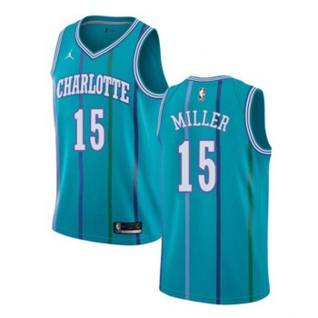 Men's Charlotte Hornets #15 Percy Miller Aqua Stitched Basketball Jersey Men's Charlotte Hornets #15 Percy Miller Aqua Stitched Basketball Jersey