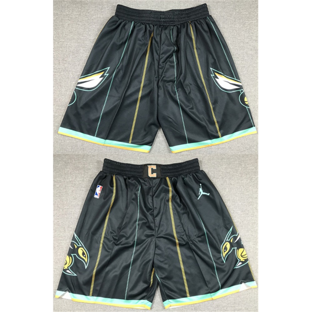 Men's Charlotte Hornets 2022/23 Black City Edition Shorts (Run Small)