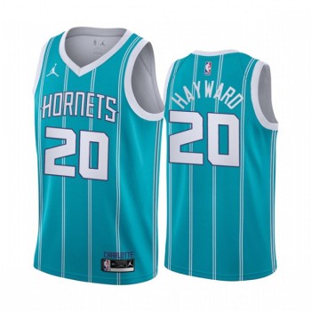 Men's Charlotte Hornets #20 Gordan Hayward Aqua Stitched Basketball Jersey Men's Charlotte Hornets #20 Gordan Hayward Aqua Stitched Basketball Jersey